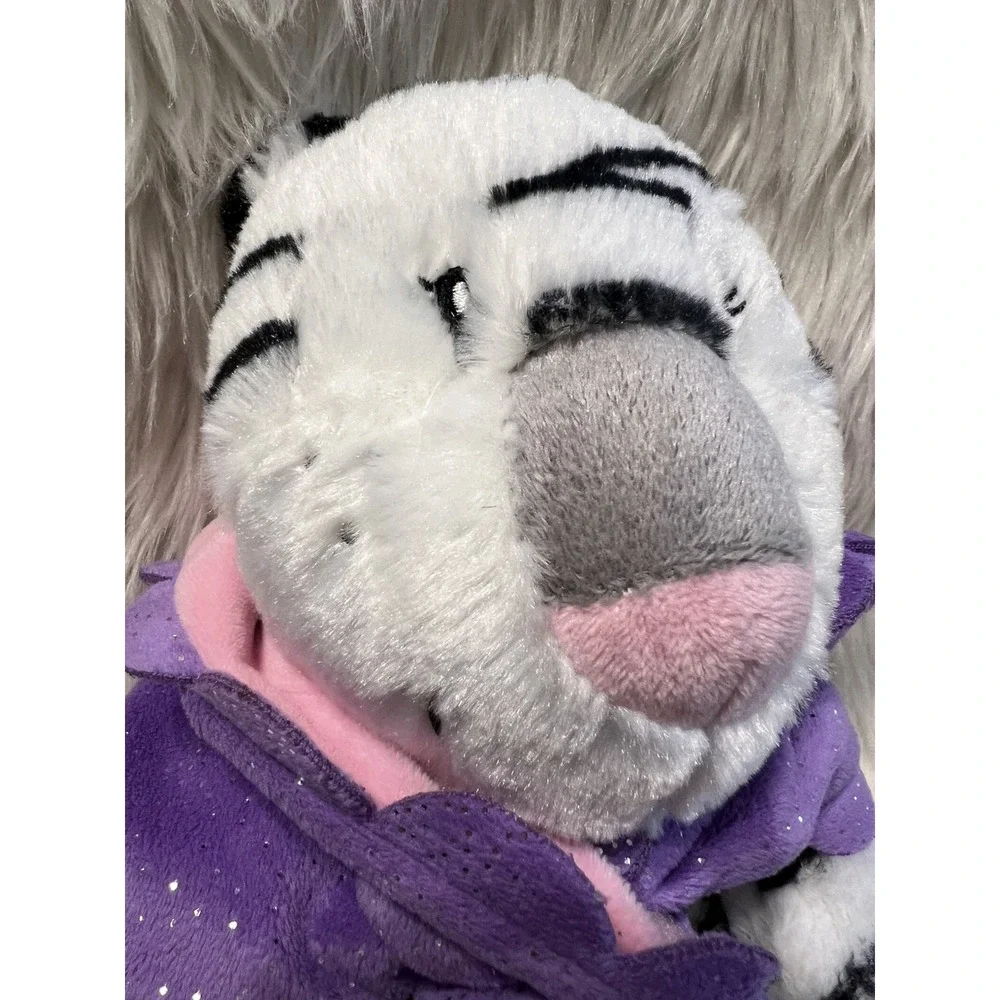 Fiesta Blanket Babies White Tiger Swaddle Wrap Stuffed Animal 11